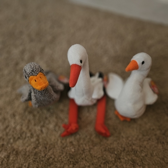 Ty Other - Beanie Baby Bird Bundle Gracie, Honks & Stilts